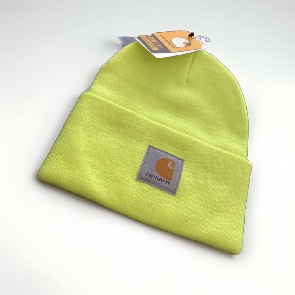 Carhartt Beanie Adult One Size Hi Vis Yellow Outdoor Work Classic